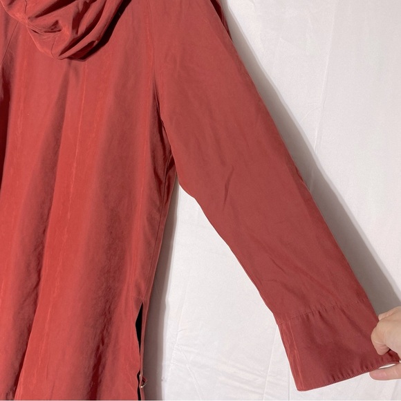 Vintage Apropos Red Orange Oversized Lightweight Jacket With Hood M - Picture 13 of 16